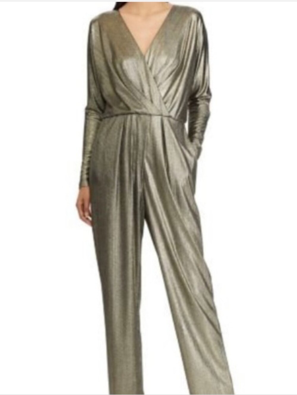 Ralph Lauren Womens Denee Jumpsuit Metallic Sz8